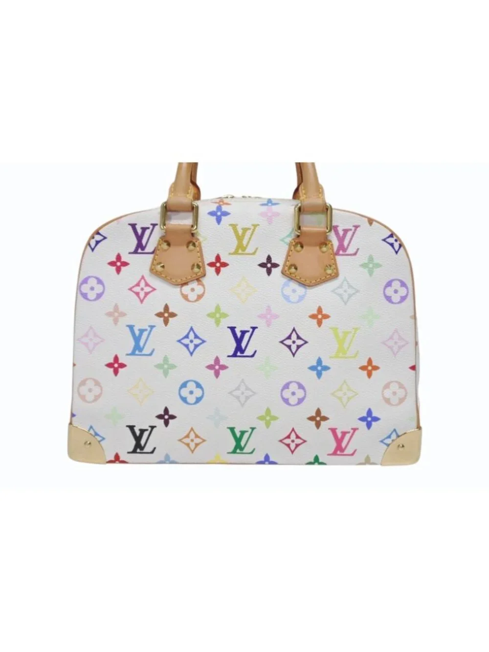Louis Vuitton Handbag Takashi Murakami White Multicolor Gold